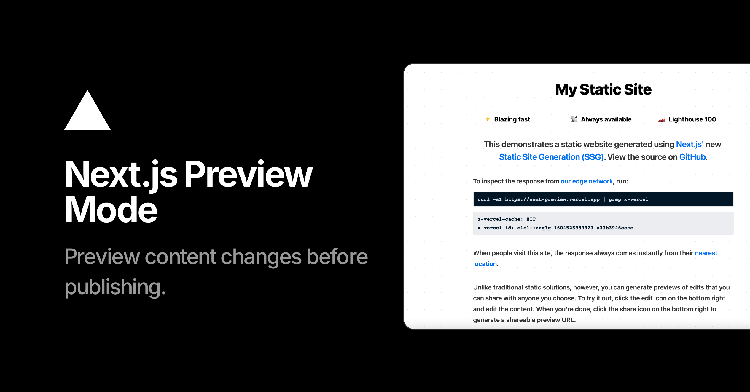 Next.js Preview Mode – Vercel
