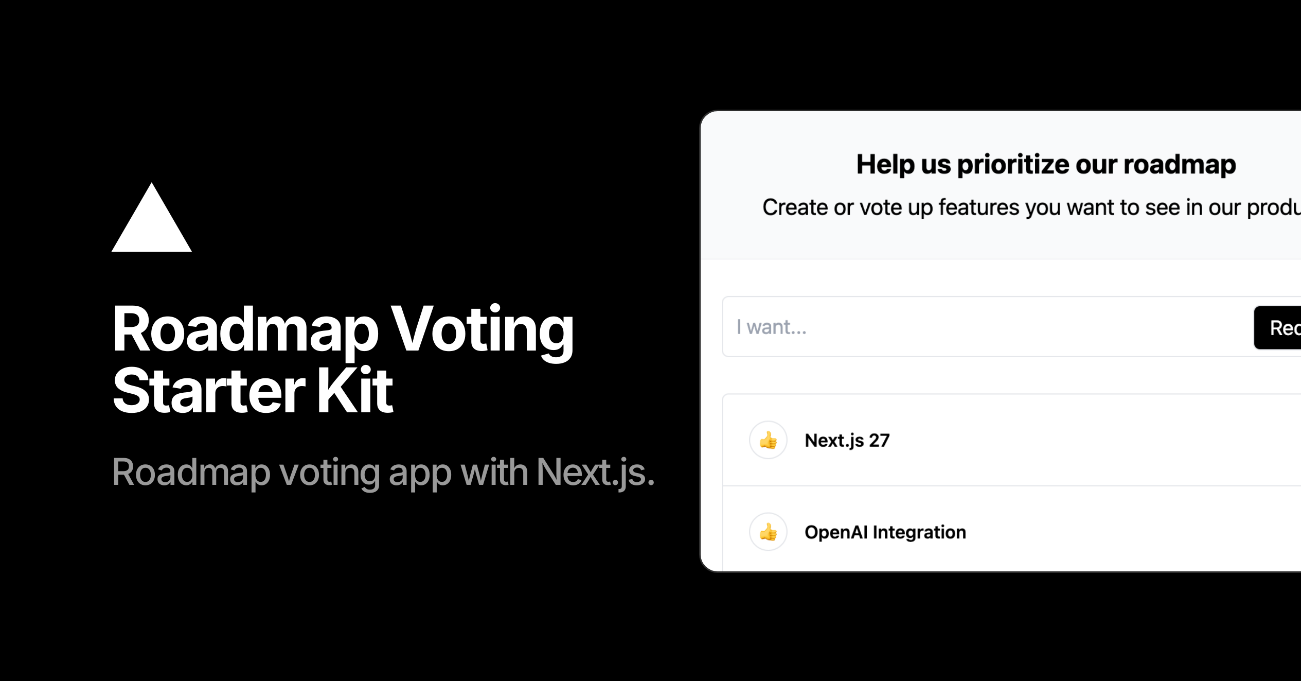 Roadmap Voting Starter Kit Vercel